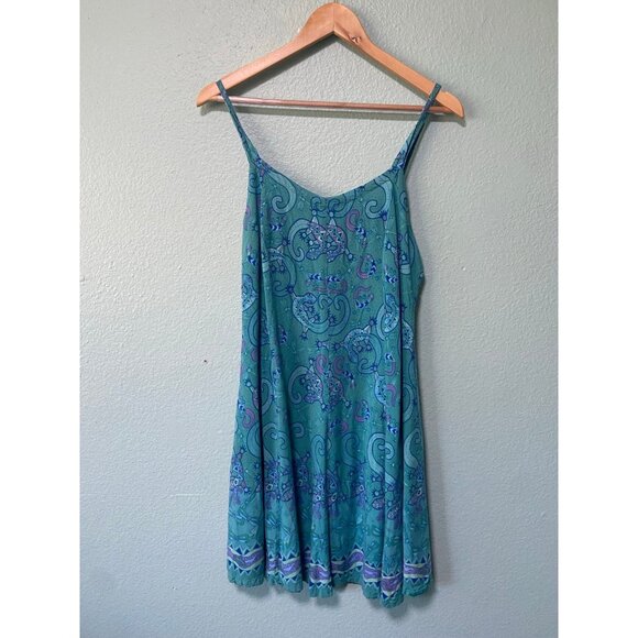 Rainbow Jo Women's Blue Patterned Sleeveless Dress Size Large - Picture 1 of 10